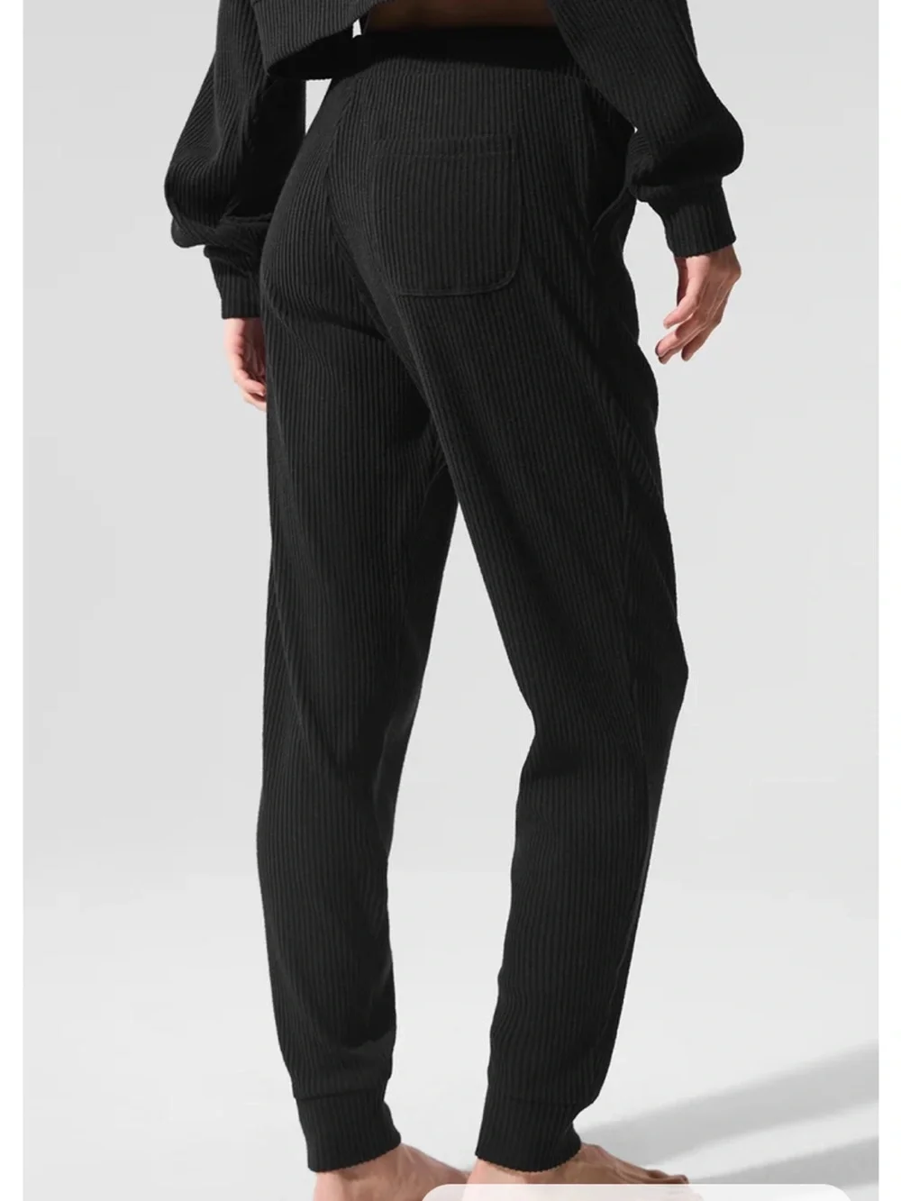 Alo Muse Sweatpants Ribbed Black L